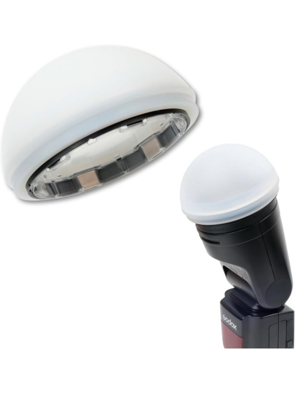 Versatile Magnetic Flash Diffuser Dome for Soft Lighting & Photography Effects